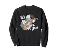 Tout est Relatif en Virginie-Occidentale Funny WV Mountain Love Sweatshirt