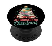 Tout est réservé pour Christmas Tree Bookworm Christmas PopSockets PopGrip Adhésif