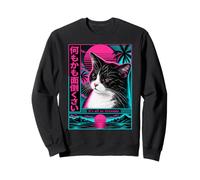 Tout est Tellement ennuyeux Que Le mème Vaporwave du Chat Smoking Japonais Sweatshirt