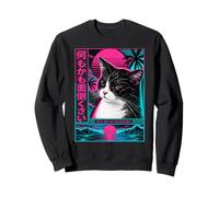 Tout est Tellement ennuyeux Que Le mème Vaporwave du Chat Smoking Japonais Sweatshirt