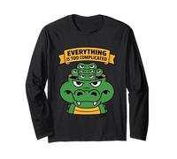 Tout est trop compliqué Crocodile Grincheux Cartoon Manche Longue