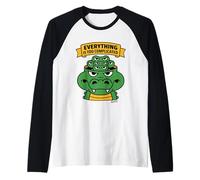 Tout est trop compliqué Crocodile Grincheux Cartoon Manche Raglan