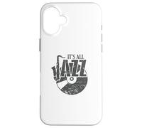 Tout est Un Disque de Jazz et Un Saxophone Coque pour iPhone 16 Plus