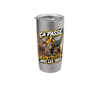 Tout Était Prévu Jusqu’au Chantier Humour BTP Gobelet isotherme en acier inoxydable double paroi