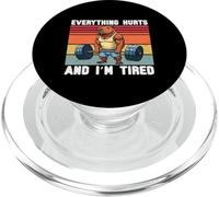Tout Fait Mal et J'Ai Faim, Amateur de Sport rétro Capybara PopSockets PopGrip pour MagSafe
