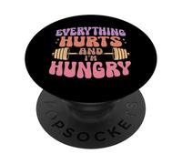 Tout Fait Mal et J'Ai Faim | Funny Fitness Girls Weights PopSockets PopGrip Adhésif