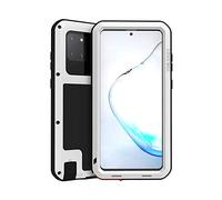 Tout Le Corps Coque pour Samsung Galaxy Note 10 Lite (6,7 Pouces), Love Mei à Toute épreuve Hybride Aluminium Métal Armure Antichoc Antipoussière Housses (Blanc)