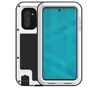 Tout Le Corps Coque pour Samsung Galaxy Note 10, Love Mei à Toute épreuve Hybride Aluminium Métal Armure Antichoc Antipoussière Housses 6,3-Pouce, sans Verre Trempé(Blanc)