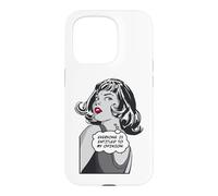 Tout Le Monde a Droit à Mon Opinion Sarcastic Pop Art Girl Coque pour iPhone 15 Pro