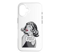 Tout Le Monde a Droit à Mon Opinion Sarcastic Pop Art Girl Coque pour iPhone 16