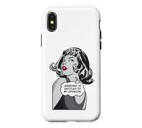 Tout Le Monde a Droit à Mon Opinion Sarcastic Pop Art Girl Coque pour iPhone X/XS