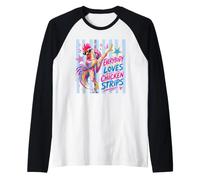 Tout Le Monde Aime Les lamelles de Poulet, Art de Pole Dance drôle avec Un Coq Manche Raglan