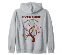 Tout le monde est bienvenu ici Arbre de l'unité Sweat à Capuche