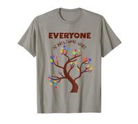 Tout le monde est bienvenu ici Arbre de l'unité T-Shirt