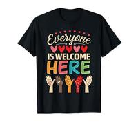 Tout Le Monde est bienvenu Ici, gentillesse, égalité, unité T-Shirt
