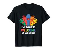 Tout le monde est le bienvenu dans notre rue, Gay Pride, drôle et inclusive T-Shirt