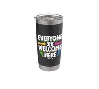Tout le monde est le bienvenu - Diversité & Inclusion Gobelet isotherme en acier inoxydable double paroi