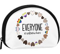 Tout Le Monde est Le bienvenu Ici fierté LGBTQ Femmes et Filles Mignon Mode Porte-Monnaie Portefeuille Sac Changement Pochette Porte-clés
