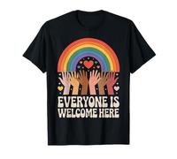 Tout Le Monde est Le bienvenu Ici Idaho Teacher Equality Inclusion T-Shirt