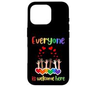 Tout Le Monde est Le bienvenu Ici Inclusion diversité Arc-en-Ciel LGBTQ Coque pour iPhone 16 Pro