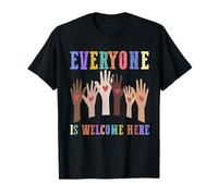 Tout Le Monde est Le bienvenu Ici Inclusion Equality Idaho Teacher T-Shirt