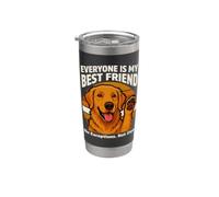 Tout le monde est mon meilleur ami, pas d'exception, chien Gobelet isotherme en acier inoxydable double paroi