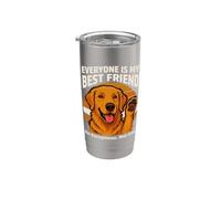 Tout le monde est mon meilleur ami, pas d'exception, chien Gobelet isotherme en acier inoxydable double paroi