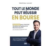 Tout le monde peut réussir en Bourse 21 principes pour s'enrichir durablement grâce à la Bourse et aux ETF en moins de 10 minutes par mois - Matthieu Louvet - De Boeck Supérieur - broché - Etude