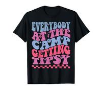 Tout Le Monde sur Le Camp Devient Ivre Amis de Camping Groovy T-Shirt