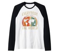 Tout Le Monde Veut gouverner Le Monde Vintage Manche Raglan