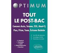 Tout le post-bac. Concours Accès, Sésame, ESG, Atout+3, Pass, Prsim, Team, Écricome Bachelor - Mustapha Benkalfate - Ellipses - broché - Scolaire / Universitaire