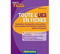 Tout l'UE3 en fiches: Organisation des appareils et des systèmes : bases physiques des méthodes d'exploration, aspects fonctionnels