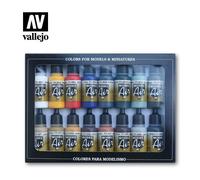 Tout Neuf Vallejo Farbset, Basisfarben, 16 x 17 ML Modèle Air Numéro D'Article
