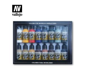 Tout Neuf Vallejo Farbset, Basisfarben, 16 x 17 ML Modèle Air Numéro D'Article