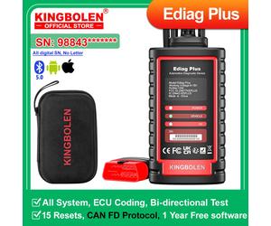 [Tout numérique SN] KINGBOLEN Ediag plus protocole CAN FD Outils de diagnostic automobile français tous systèmes, codage ECU, test actif, scanner OBD2 Ediag Plus