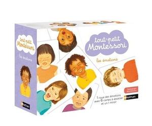 Tout-petit Montessori - Les émotions 1 livret + 6 cartes + 1 miroir - Delphine Roubieu - Nathan - Boîte ou accessoire - Jeux livres objets