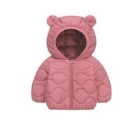 Tout-petit2025 Nouveaux enfants Bébé Garçon 2025 Nouveaux Filles Manches Longues Ours Oreilles Hiver Chaud Outwear Veste Manteau Vêtements d'extérieur, Rose, 12-18 mois