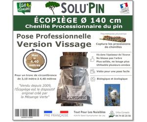 TOUT POUR LES NUISIBLES ø 140 cm Collier ÉCOPIÈGE® - Version Vissage Solupin - Chenilles Processionnaires du Pin