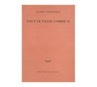 Tout se passe comme si - Alain Veinstein - Mercure de france - broché - Poésie