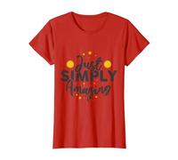 Tout Simplement Incroyable avec Une Touche de Magie dorée T-Shirt, Femme, Rouge, XXL