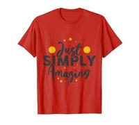 Tout Simplement Incroyable avec Une Touche de Magie dorée T-Shirt, Homme, Rouge, M