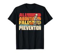Tout sur la prévention des Chutes Squelette Citrouille rétro T-Shirt