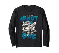 Tout Tourne Autour du Chien Cool Pet Lover Canine Manche Longue