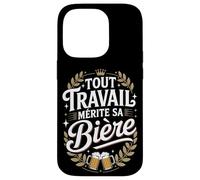 Tout Travail Mérite Sa Bière Coque pour iPhone 14 Pro