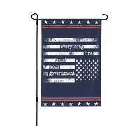 Tout va bien, faites confiance à votre gouvernement ! Drapeau politique humoristique « Tout va bien » (30 x 45 cm), bannière double face sans mât.