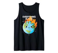Tout VA Bien Sad Earth Day Meme Planet on Fire Débardeur