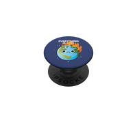 Tout VA Bien Sad Earth Day Meme Planet on Fire PopSockets PopGrip Adhésif