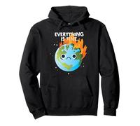 Tout VA Bien Sad Earth Day Meme Planet on Fire Sweat à Capuche