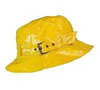 TOUTACOO, Bob Imperméable Aspect Ciré, Chapeau de Pluie à Boucle, uni, réglable (07-Uni Jaune)