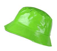 TOUTACOO, Chapeau de Pluie, Bob de Pluie Vinyle Imperméable Aspect ciré (17-Uni Vert)